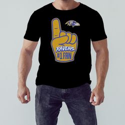 baltimore ravens 1 fan shirt, shirt for men women, graphic design, unisex shirt