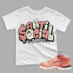 crimson bliss 5s dopeskill toddler t-shirt anti social graphic