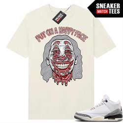 white cement 3s to match sneaker match tees sail 'trippy clown'