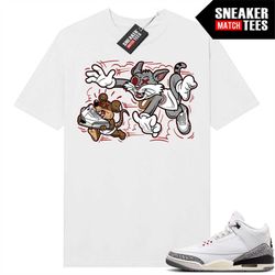 white cement 3s to match sneaker match tees white 'finessed'