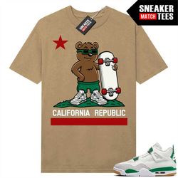 pine green 4s to match sneaker match tees tan 'sb california bear'