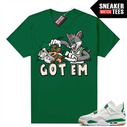 pine green 4s to match sneaker match tees green 'got em'