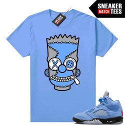 unc 5s to match sneaker match tees university blue 'misfit bart'