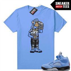 unc 5s to match sneaker match tees university blue 'rich ape'