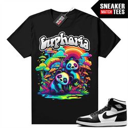 panda 1s shirts to match sneaker match tees black 'euphoria'