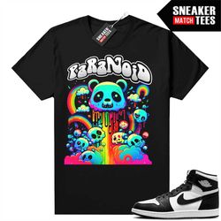 panda 1s shirts to match sneaker match tees black 'paranoid'