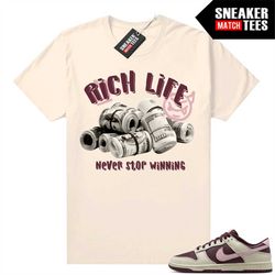 sb dunks valentines day sneaker match tees sail 'rich life'