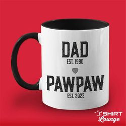 custom pawpaw mug, personalized pawpaw coffee cup, first time pawpaw gift, promoted to pawpaw, customized future pawpaw