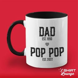 custom pop pop mug, personalized coffee cup, first time pop pop gift, promoted to pop, customized future pop pop mug, so