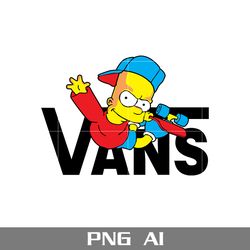 bart simpson vans png, vans logo png, bart simpson png, fashion brands logo png, ai digital file