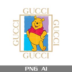 pooh bear gucci png, gucci brand logo png, pooh bear png, fashion brand png, ai digital file