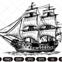 pirate ship svg, ship svg, sail boat svg, pirate ship clipart, pirate ship cricut, sea ship svg, pirate ship shirt, pira