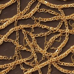 gold chains 42 seamless tileable repeating pattern