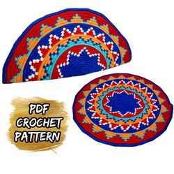 tapestry crochet pattern, mochila bag pattern, moon mochila bag, wayuu mochila bag pattern, pattern mochila