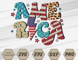 "Retro America 4th of July Red White and Blue I-ndependence-Day USA Flag Patriotic Funny 4th July Svg, Eps, Png, Dxf, Di