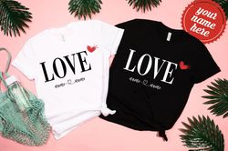 love shirt - personalized valentines day sweatshirt, couple matching valentine shirt, valentines gift for him, valentine