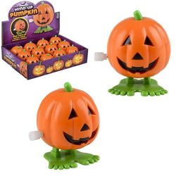 wind-up halloween pumpkin novelty toys - pack of 12