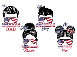 all american dad bundle svg, independence day svg, family day svg, american mimi svg, american boy svg, 4th of july png