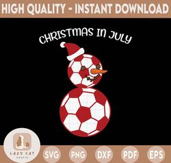 soccer christmas in july svg digital image png instant download for sublimation design, sublimate