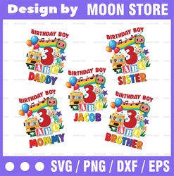 personalized cocomelon birthday png, cocomelon birthday png, custom personalize birthday family matching png, cocomelon