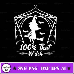 100 that witch svg, halloween clipart, halloween svg, halloween shirt, halloween print, cricut, silhouette cut files