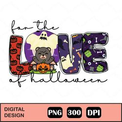 the love of halloween png design, halloween sublimation design, retro halloween png