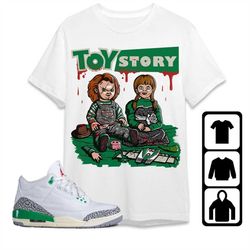 aj 3 lucky green unisex t-shirt, tee, sweatshirt, hoodie, horror toys, shirt to match sneaker