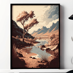 landscape wall art, digital prints wall art, printable wall art digital download