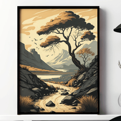 landscape wall art, digital prints wall art, printable wall art digital download