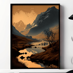 landscape wall art, digital prints wall art, printable wall art digital download