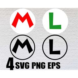 mario and luigi logo svg png eps