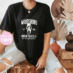 woodsboro horror club shirt, spooky season t-shirt, iprintasty halloween, horror film club shirt, scary halloween shirt,