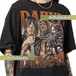limited daryl dixon the walking dead vintage t-shirt, gift for women and man unisex t-shirt