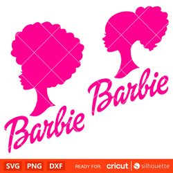 afro barbie bundle svg, barbie doll svg, girly pink svg, retro svg, cricut, silhouette vector cut file