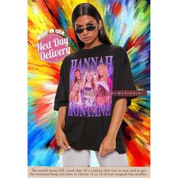 hannah montana shirt, hannah montana fan tees, hannah montana homage tshirt, hannah montana retro 90s sweater, hannah mo