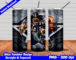 Cowboys Tumbler Wrap Design PNG, 20oz Skinny Tumbler Sublimation Template, Cowboys Tumbler Straight and Tapered Design,