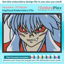 inuyasha embroidery design file (anime-inspired)