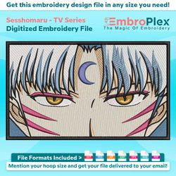 sesshomaru embroidery design file (anime-inspired)