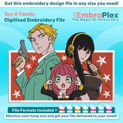 spy x family embroidery designs file (anime-inspired)