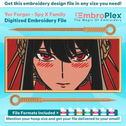 yor forger embroidery design file (anime-inspired)