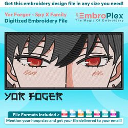 yor forger embroidery designs file (anime-inspired)