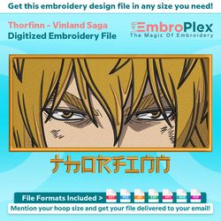 thorfinn embroidery design file (anime-inspired)