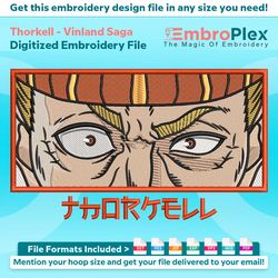 thorkell embroidery design file (anime-inspired)