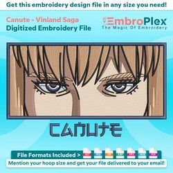 canute embroidery design file (anime-inspired)