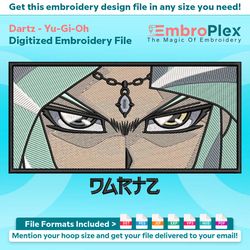 dartz embroidery design file (anime-inspired)