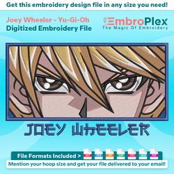 joey wheeler embroidery design file (anime-inspired)