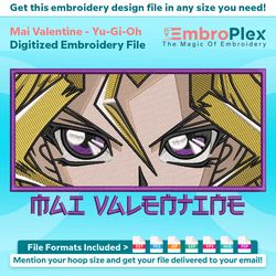 mai valentine embroidery design file (anime-inspired)