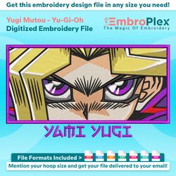 yugi mutou embroidery designs file (anime-inspired)