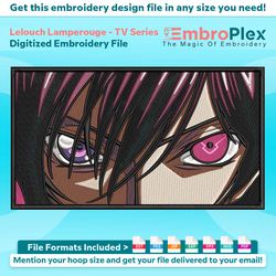 lelouch lamperouge embroidery design file (anime-inspired)