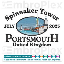 spinnaker tower embroidery design